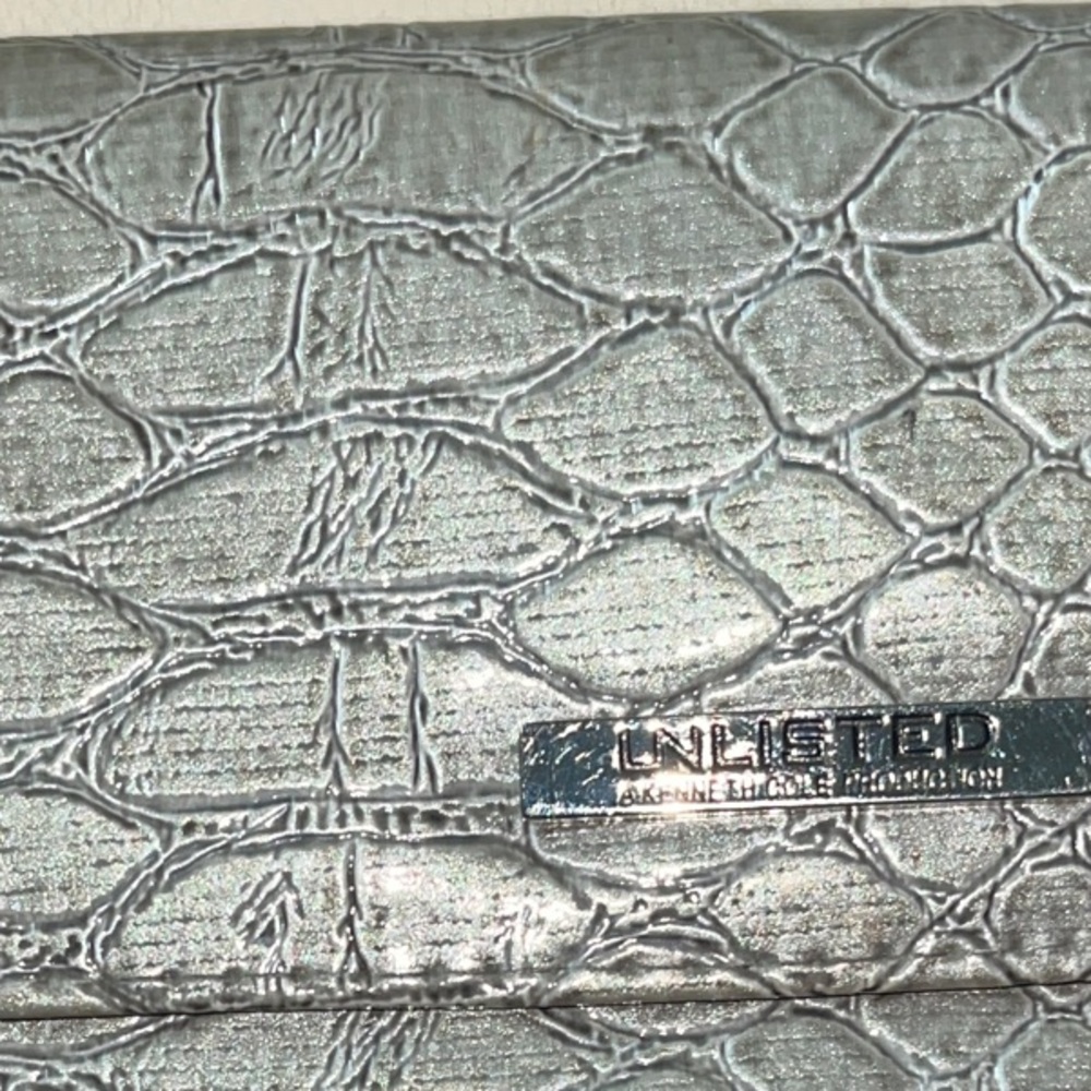 Unlisted by Kenneth Cole Production Silver Snake Print Tri-Fold Wallet - Picture 2 of 6